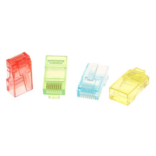 100Pcs RJ45 Pass Through Connectors Strain Relief Boots EZ To Crimp Modular Plug - Photo 10/17