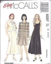 8297 UNCUT Vintage McCalls Sewing Pattern Misses Dress Unlined Jacket OOP NEW FF