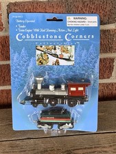 Cobblestone Corners Train Engine Tender Lights Up Village Accessory NEW