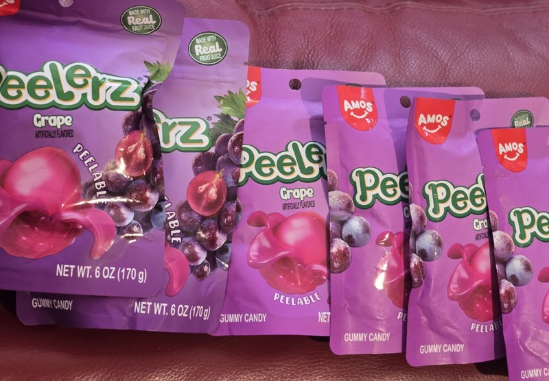 Peelerz Two  6 Oz Bags four 3 Oz bags GRAPE FLAVOR