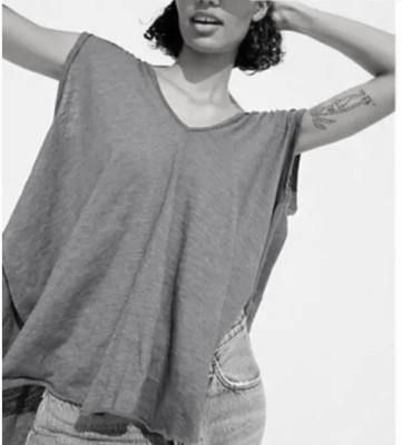 Free People Solstice T Shirt grau Gr. XS oversided
