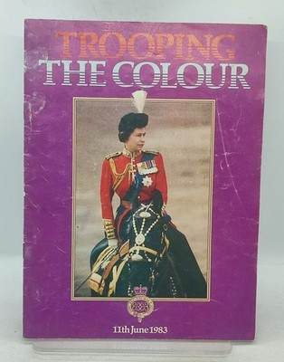 1983 Trooping the Colour Official Program Queen Elizabeth Royal Ceremony Vintage