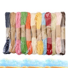 12 Roll 10M Paper Rope DIY Colorful Twisted Craft String Strap Favor Gift