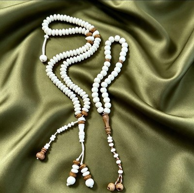2 echte hochwertige Kamelknochen 2 Tasbih Tasbeeh Rosenkranz Misbaha 33 +100 Perlen 