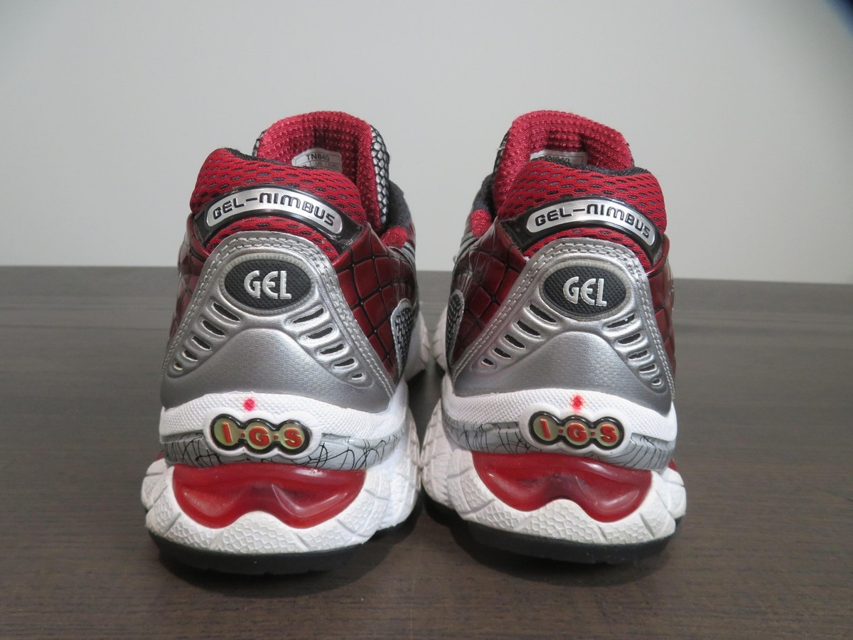 NEW! NOS! Asics Gel TN840 Gel-Nimbus 10 Size 10 EU 44 Gold Silver Running Shoe Vtg Asics GEL-Nimbus 10 Shoes Mens Size 11.5 Silver Red  main image 2