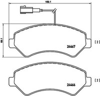 Brembo P 23 136 Bremsbelagsatz, Scheibenbremse For CitroËN Fiat Opel Peugeot VA