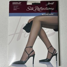 Hanes Control Top Sandalfoot Size CD Beyond Ebony Style 00N01 Beyond Bare