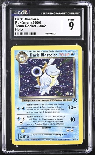 Dark Blastoise (Unlimited) graded CGC 9 for sale on eBay