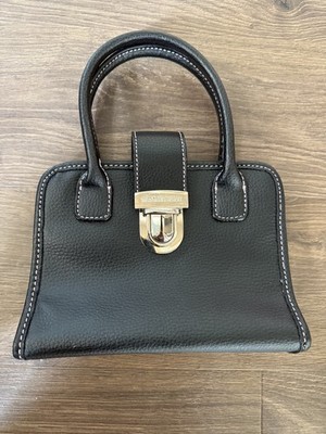 Vintage Victoria's Secret Black Buckled Travel Bag Jewelry Holder with Handles