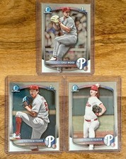 Gage Wood, Andrew Painter, Matthew Fisher Lot (3) Phillies Bowman 1st & Prospect