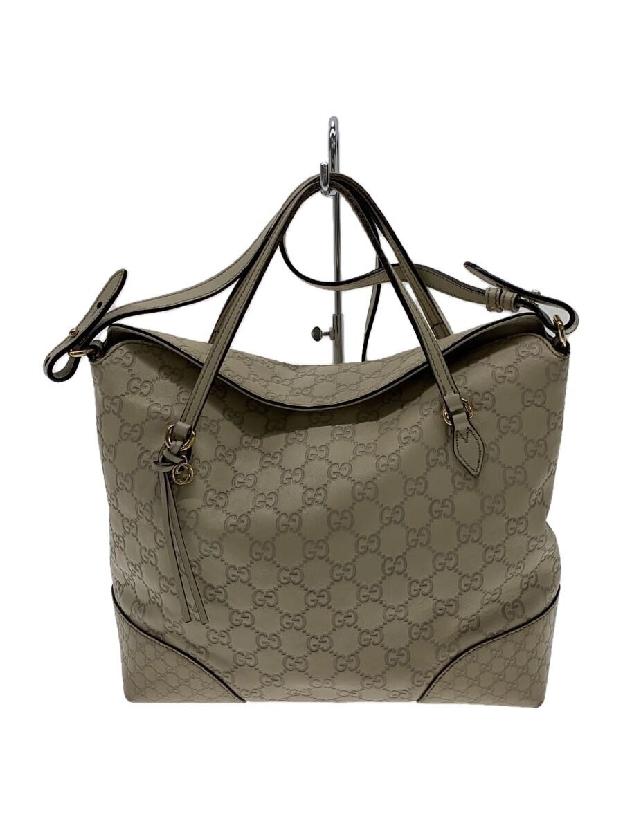 GUCCI Gray Leather Tote Bag 353120