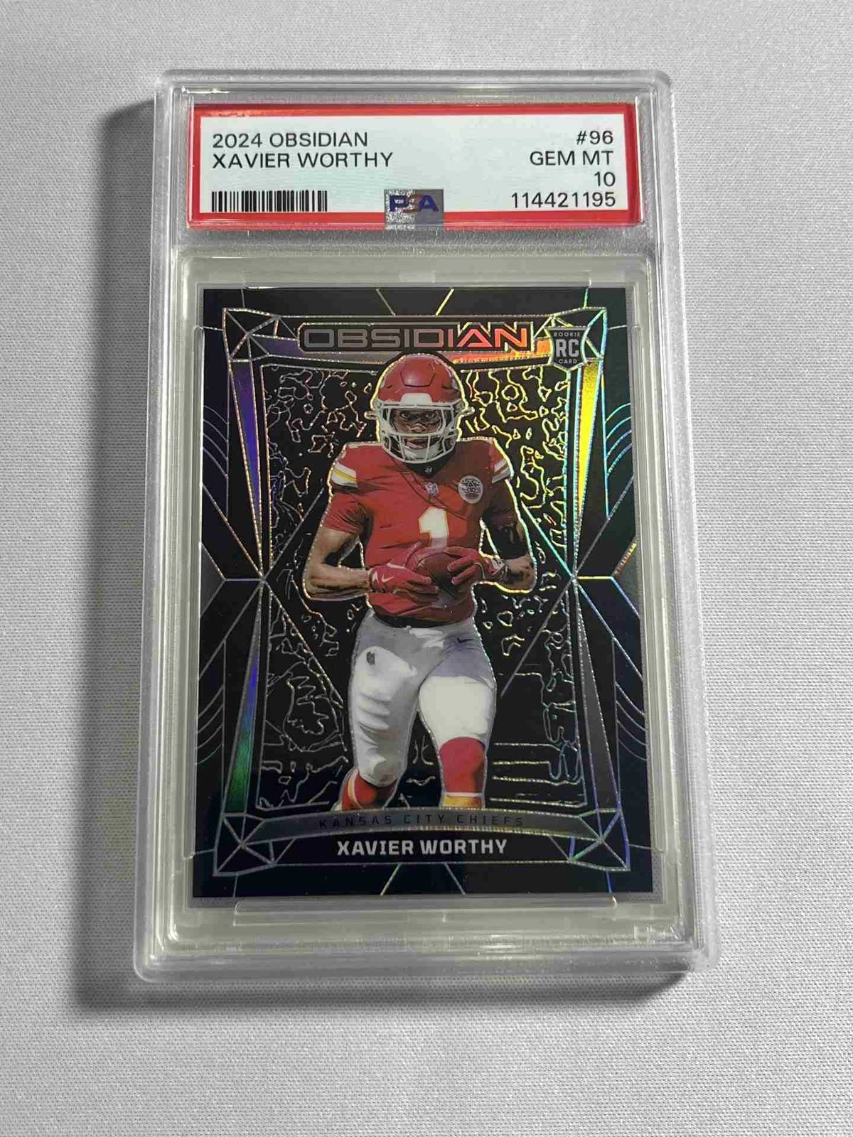 Xavier Worthy Panini Obsidian #96 Base