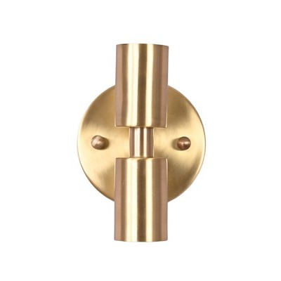 Industrial Brass Wall Sconce Light Fixture   Modern Double Bulb Vanity Lights...