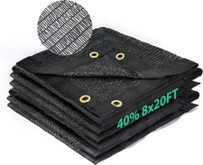 Kesfitt Garden 40% Shade Cloth 8ft x 20ft Resistant Sun Shade Net