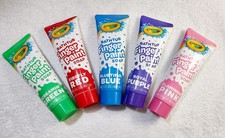 LOT of 5 Crayola Bathtub Finger Paint Soap - Pink, Red, Green, Purple, Blue