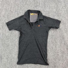 Aviator Nation Polo Shirt Mens XS Gray Heather Logo Made In USA Soft Jersey