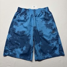 Adidas Aeroready Boys' Shorts Size XL 18/20 Two Tone Blue Elastic Waist Drawing