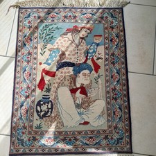 Halb-Antiker Teppich aus Persien ( Isfahan )  94 x 64  cm Seide