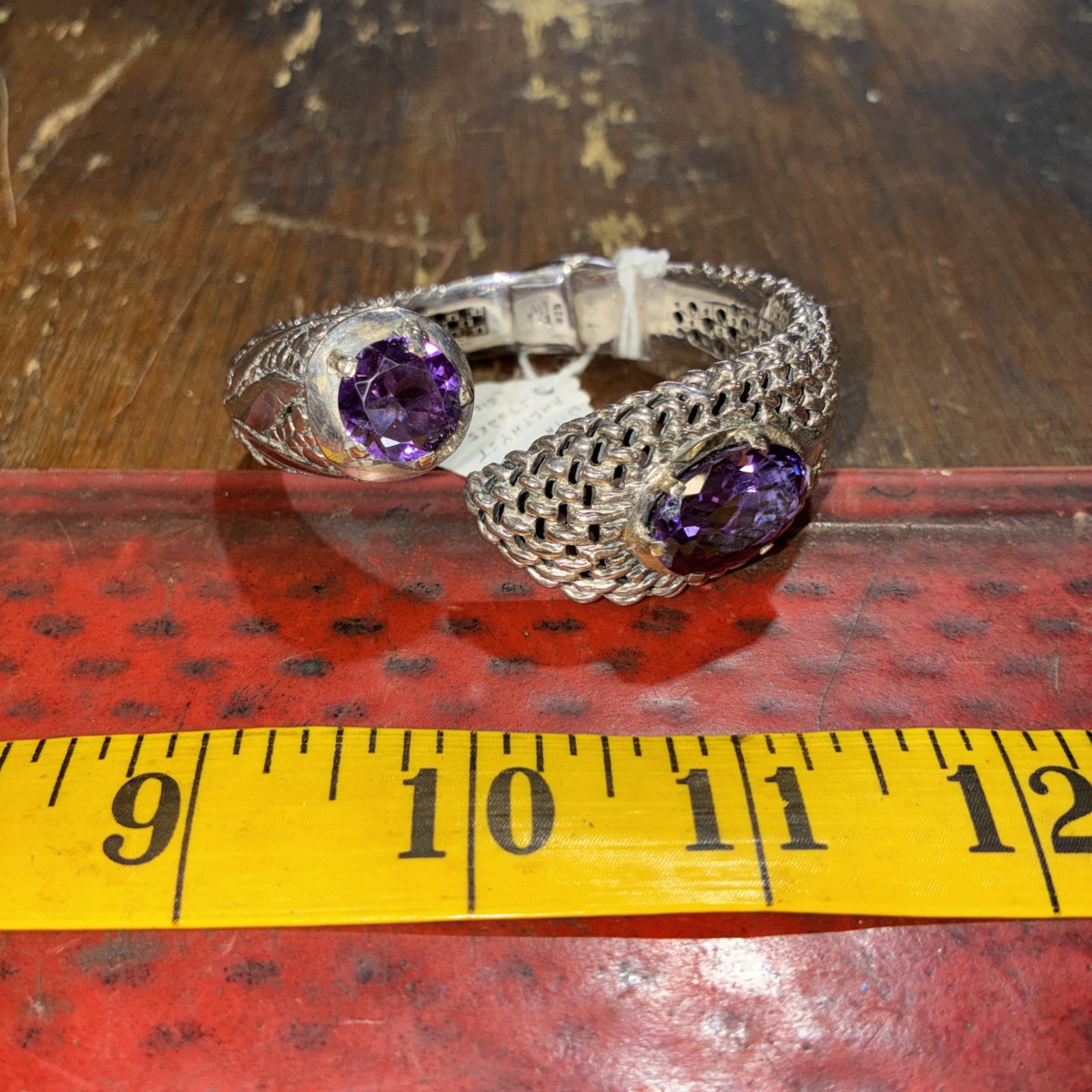 Silver Hinged Cuff Braclet - image 3