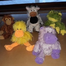 Vintage 2003 Ty Beanies Fuzzy Punkies Lot Of 5 With Special Personalities Dcpt