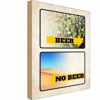 Holzschild 30X20 Cm Alkohol Bild Beer No Beer Bier Deko Geschenk Holz Schild