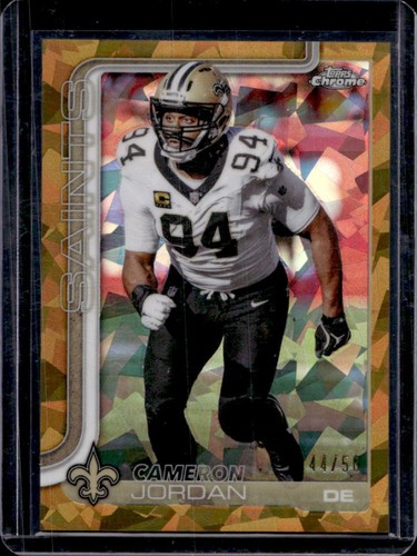 2025 Topps Chrome Sapphire Cameron Jordan Gold Refractor #/50 Saints