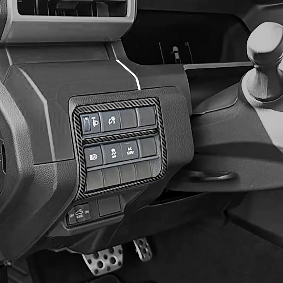 Kit de accesorios interiores de fibra de carbono negro molduras 21 piezas para Toyota 4Runner 2025 Foto 3 de 4