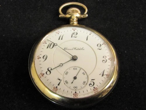 Antique 1907 ILLINOIS POCKET WATCH 16s OF Grade 184 GF Case RUNNING NICE!