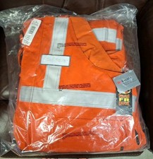 Tough Duck FR Hi-Vis X Back Reflective Safety Bib Overalls Size 4XLT Orange NWT