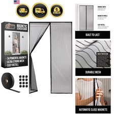 Magnetic Screen Door, Hands Free Mesh Curtain Keeps Bugs and Mosquitos Out, A...