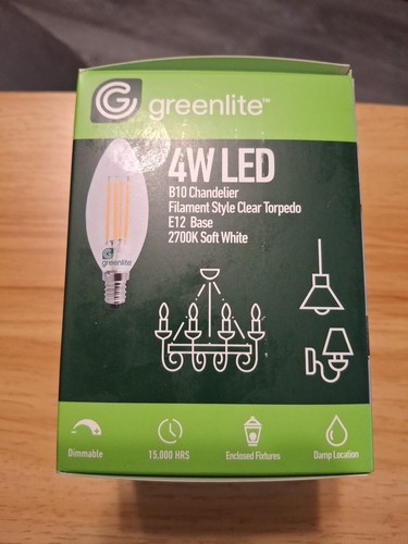 2 Boxes of 4 Bulbs - B10 Chandelier Bulbs LED 4W Dimmable 40W Equivalent NEW - Picture 6 of 7
