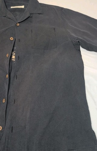 Tommy Bahama Medium 100 % Seide dunkelblau karibisch Nieten hinten - Bild 4 von 7
