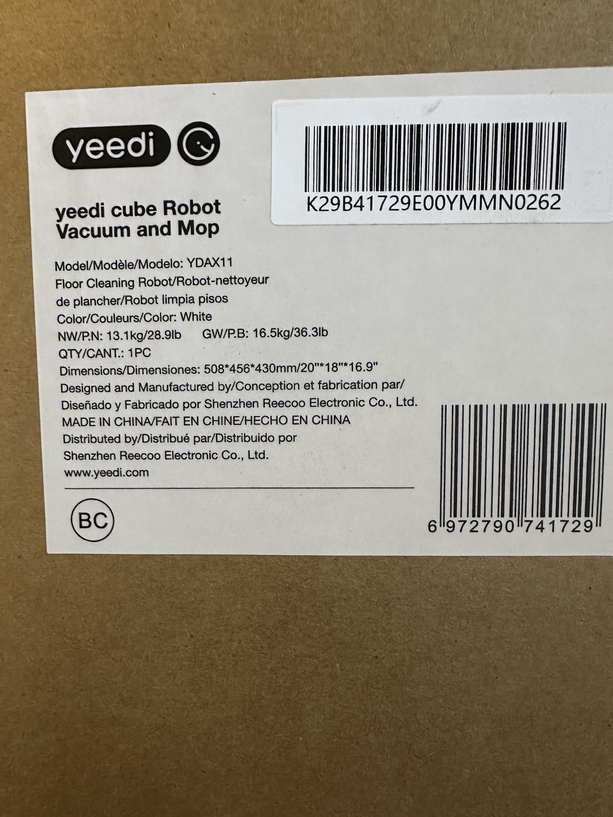 Yeedi Cube Robot Vacuum and Mop Floor Cleaning Robot Station YDAX11 9