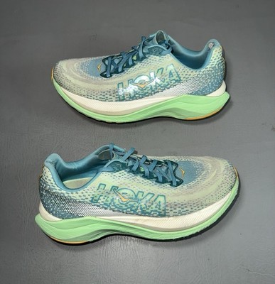 Hoka Mach X Men s Size 10D Ocean Mist Carbon Plated Track Road Athletic Shoes
