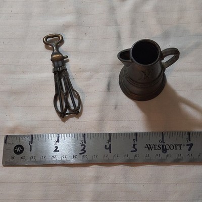 Durham Industries Inc 1:12 Metal Mini Pitcher & Whisk Set TEN NO 43 1977