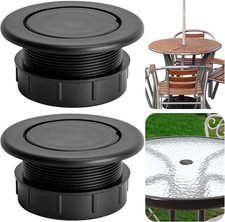 2 Pcs 2 Inch Parasol Umbrella Hole Ring Plug and Cap Set, Thicker Patio Table Ho
