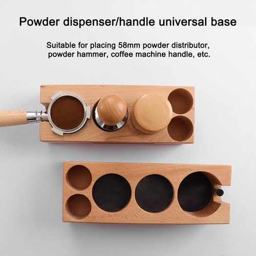 Espresso Tamping Station, Beech Wood Portafilter Holder Espresso Coffee Equip... - Picture 2 of 8