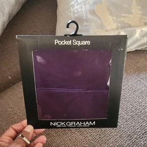 nwt Nick Graham Purple Pocket Square
