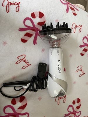 Revlon Hair Dryer w/ Diffuser Attachment Electric White/Silver/Black