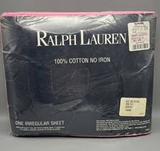Vtg Ralph Lauren Pink Twin Flat Sheet 100% Cotton NOS Sealed Irregular USA Made