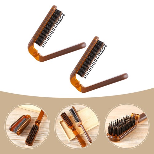 2 Pcs Reisekamm Damen Fräulein Haarbürste Zusammenklappbare Reisehaarbürste - Bild 2 von 12