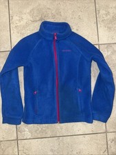 Columbia Girl s 7/8 Zipper Fleece Jacket Coat Blue