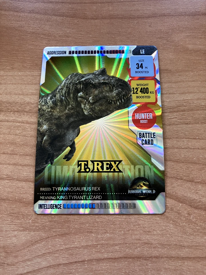 Panini Jurassic World Roar TRex T.Rex T Rex Limited Edition Holo Foil Card - Photo 1/1
