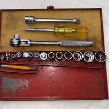 Vintage Thorsen 77 J - 38 Drive Socket Ratchet Wrench Set - Usa 17 Pcs Case Vintage Thorsen 77 J - 38 Drive Socket Ratchet Wrench Set - Usa 17 Pcs Case