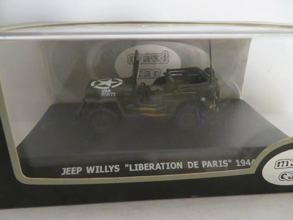 Maxi Car Jeep Willys Liberation De Paris 1944 MIB US Army 1:43 Scale MIB - image 2 of 4
