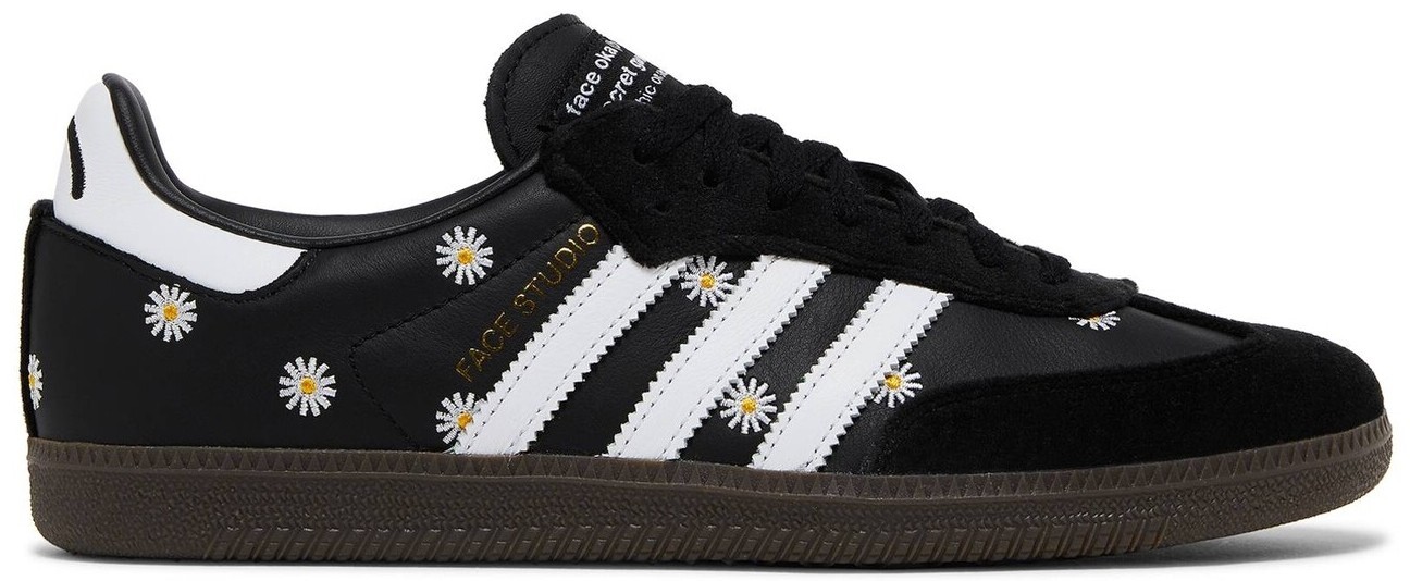 adidas FACE STUDIO シューズ 黒/白 花柄 adidas atmos x FACE x Samba OG Embroidered Daisies for Sale