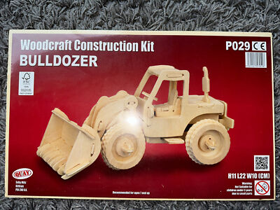BULLDOZER - Holzbau Modell 3D Puzzle Kit von Quay - Woodcraft Neu 7+ 