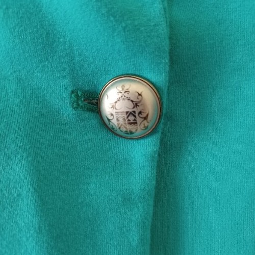 Blazer maglione Zara donna blu medio vestibilità ampia boho bottoni blazer giacca - Foto 9 di 15