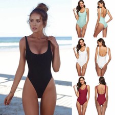 Women One-Piece Swimsuit Beachwear Swimwear Push-up Monokini Bikini Bathing SML