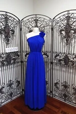 2910  ALFRED SUNG D611  SZ 6 SAPPHIRE $253   COCKTAIL  PARTY FORMAL DRESS GOWN